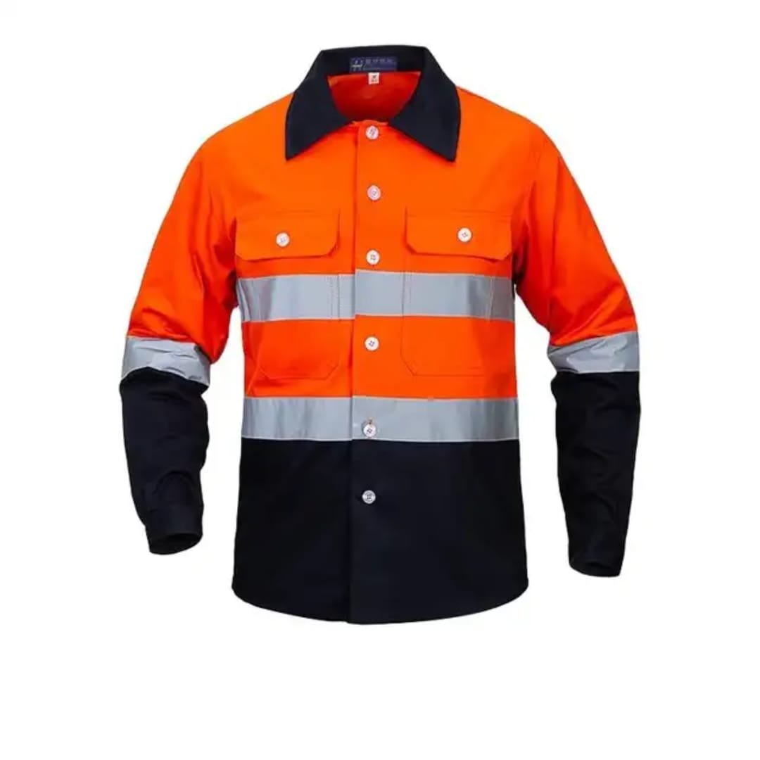 Chemise HV orange / marine — Haute visibilité