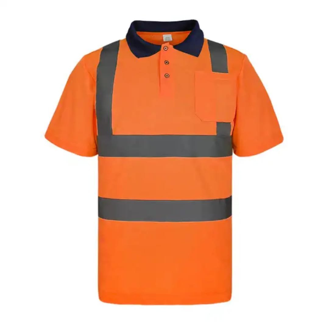 Polo HV orange à bretelles — Haute visibilité
