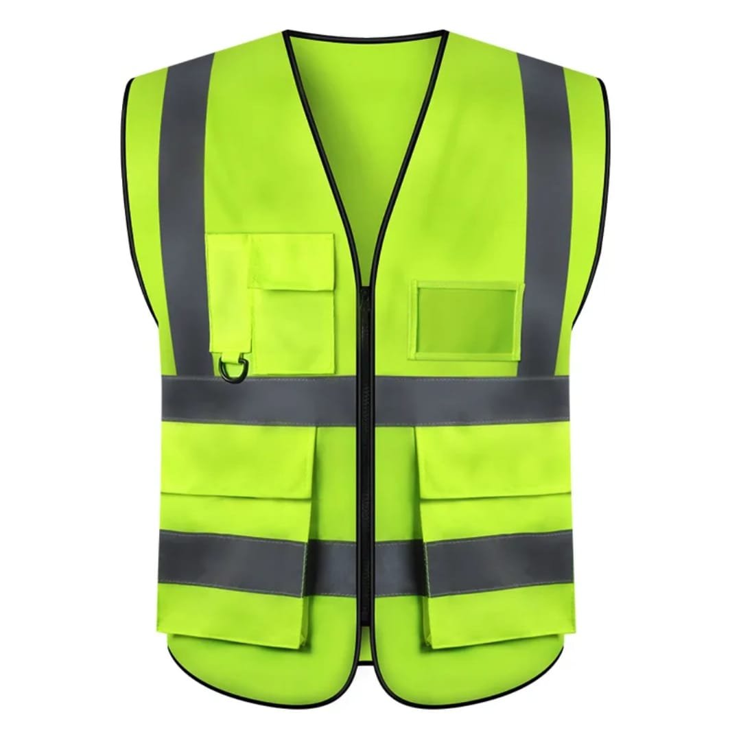 Gilet HV multipoches jaune — Haute visibilité