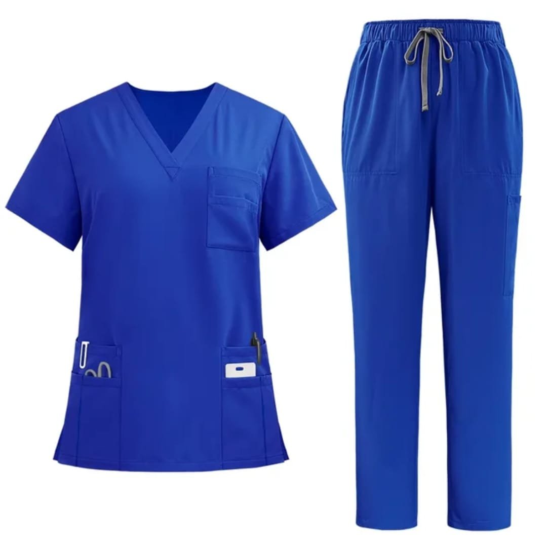 Ensemble médical bleu roi